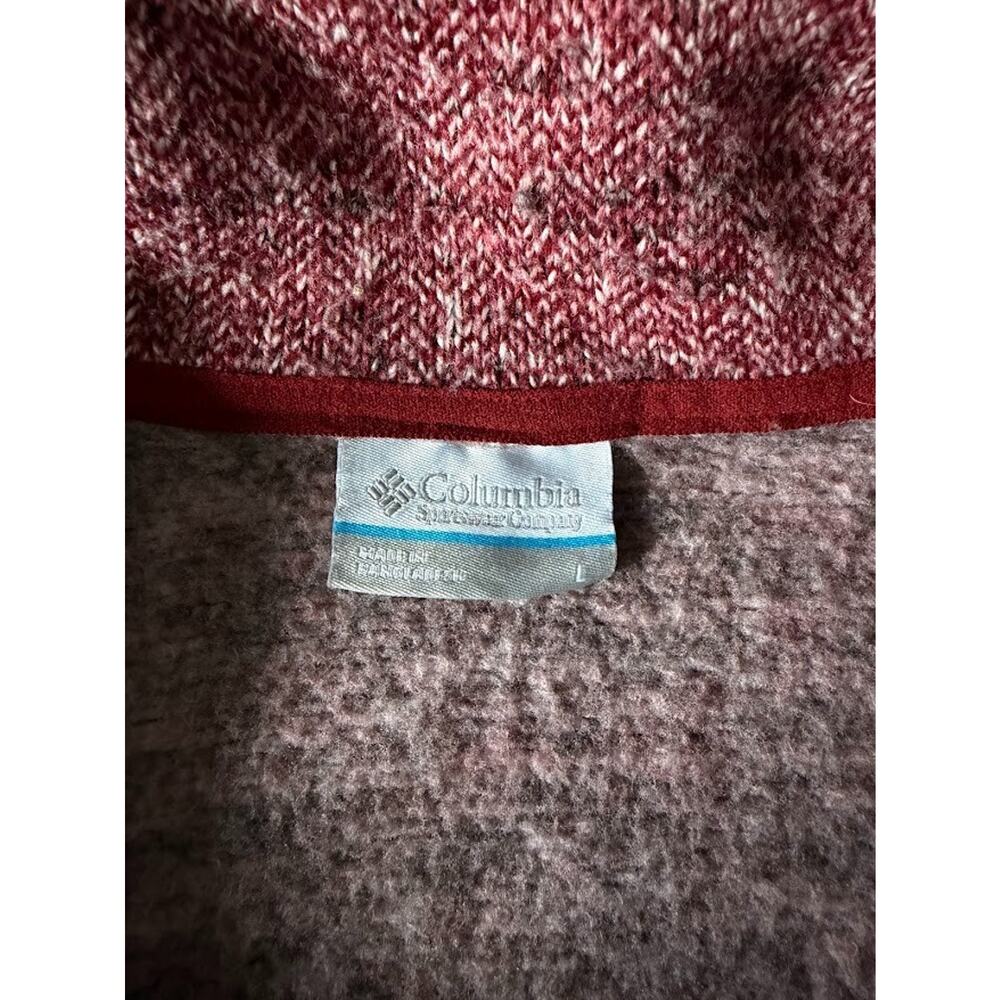 Columbia Sportswear Company Full Zip Fleece Heather Red Jacket Size Large - Picture 4 of 5